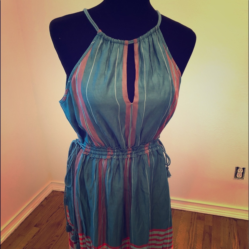 Ann Taylor sleeveless multi color maxi dress